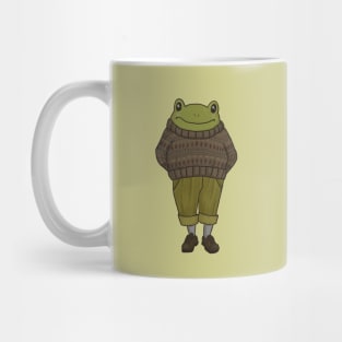 Funny Fashionable Frog Dad Sporting a Cool Sweater Mug